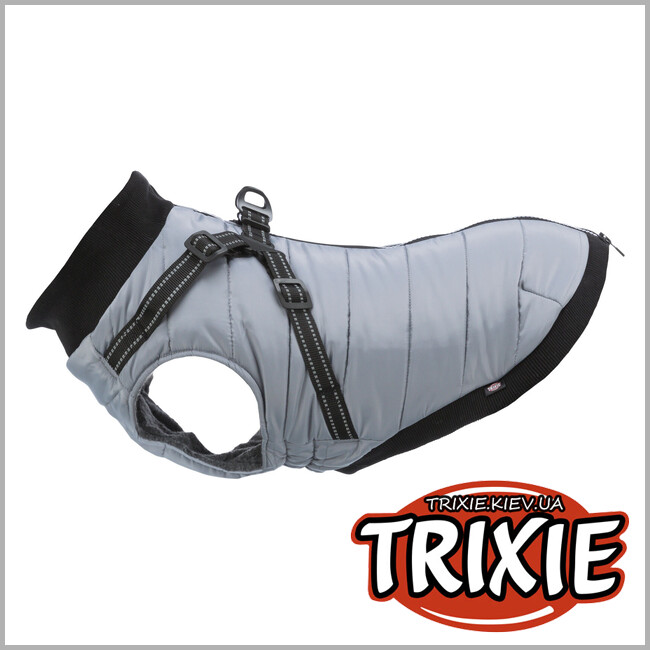 ТРИКСИ Украина - Попона "Pontis" Trixie 680342 со шлейкой, XS: 30см, серый