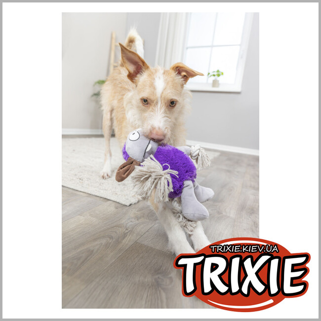 ТРИКСИ Украина - Монстр Trixie 34723 с канатом (плюш), 32 см, фиолетовый