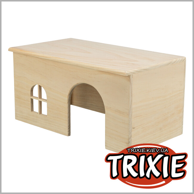 ТРІКСІ Україна - Дерев\'яний будиночок для кроликів - TRIXIE (дерево 40*20*23см)
