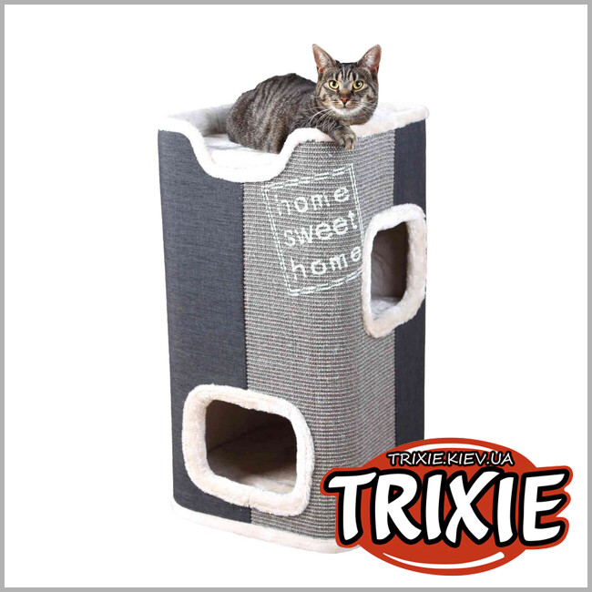 ТРІКСІ Україна - Будиночок вежа-драпак Trixie 44957 "Jorge", 78см,антрацит/світло-сірий/сірий