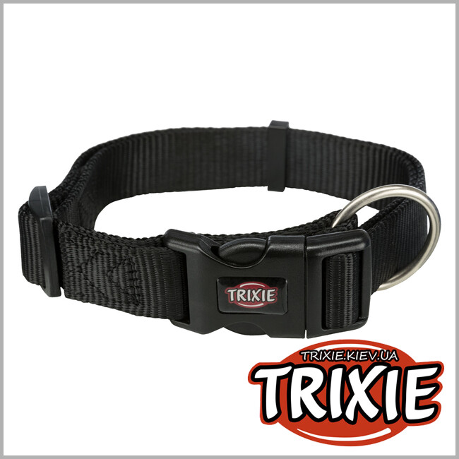ТРИКСИ Украина - Ошейник для собак Trixie 201701 "Premium", L-XL: 40-65см/25мм, черный