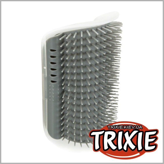 ТРИКСИ Украина - Массажная щетка с креплением на угол Trixie Corner Massage Brush (8*13см, серая)