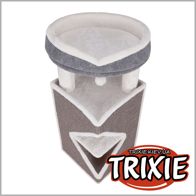 ТРИКСИ Украина - Домик для животных Trixie 44427 башня-драпак "Arma", 98см, серый/белый