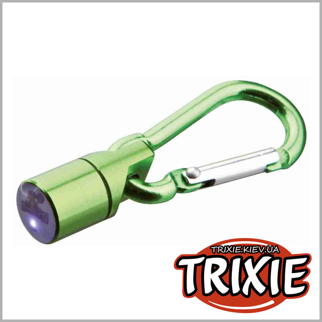 ТРИКСИ Украина - Брелок-фонарик Trixie 13443 для собак с карабином водонепроницаемый металл d-1 см