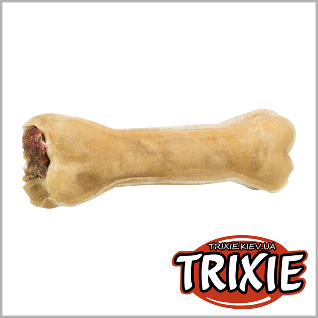 ТРИКСИ Украина - Лакомство для собак Trixie 3183 Chewing Bones with Salami Taste из сыромятной кожи 140г