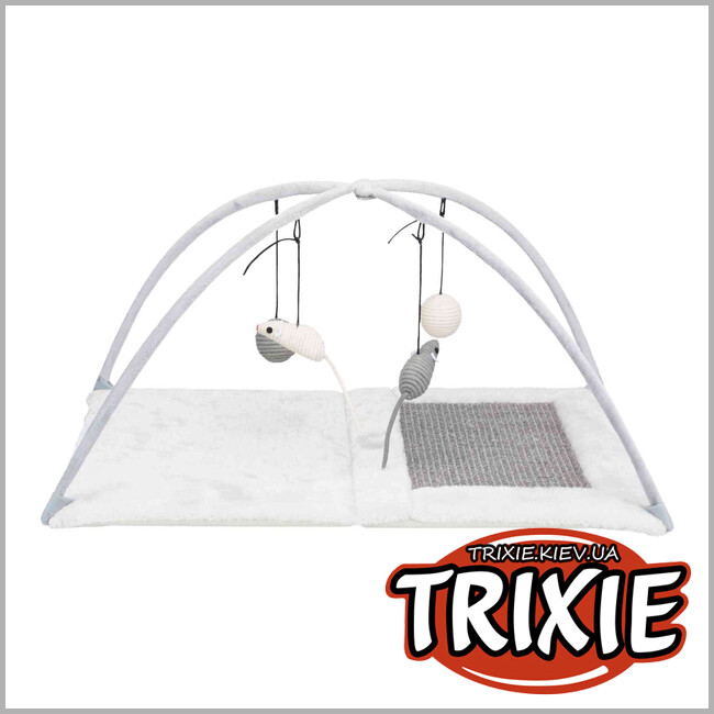 ТРІКСІ Україна - Килимок для котів Trixie 43114 Розважальний комплекс з дряпкою сизаль/плюш 60х33х42 см