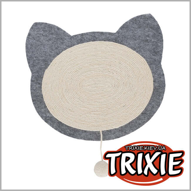 ТРІКСІ Україна - Кігтеточка у вигляді килимка TRIXIE (40 × 35 см, колір: натуральний/сірий)