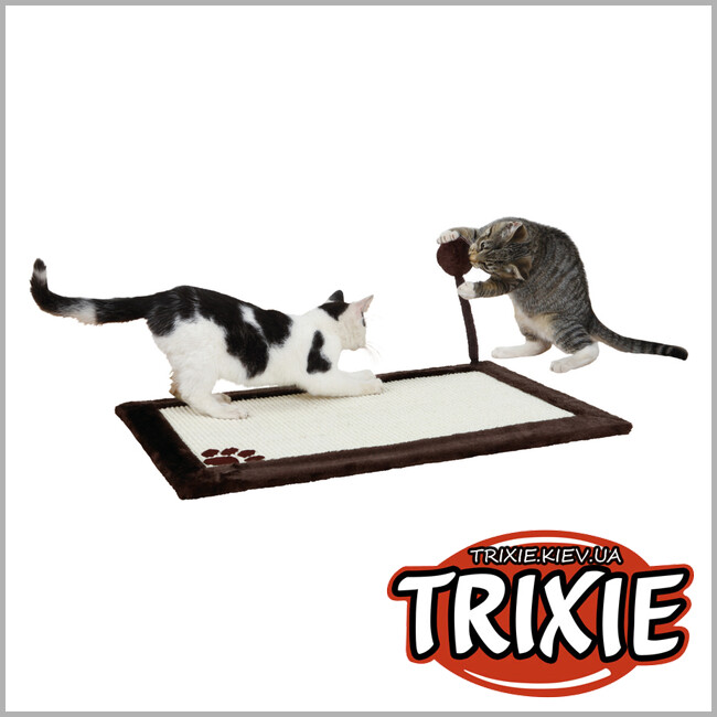 ТРИКСИ Украина - Когтеточка Trixie Scratching Mat  (коврик с игрушкой 70*45см)
