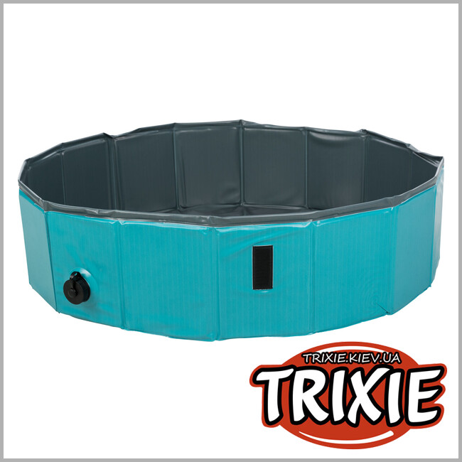 ТРИКСИ Украина - Бассейн для собак, Trixie 39482 120х30см, петроль/серый