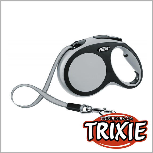 ТРИКСИ Украина - Флекси TRIXIE - New COMFORT (L: 5 м/60 кг, серый)