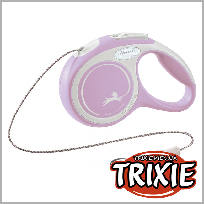 ТРИКСИ Украина - Флекси New COMFORT-TRIXIE (XS: 3м/до 8кг, розовый)