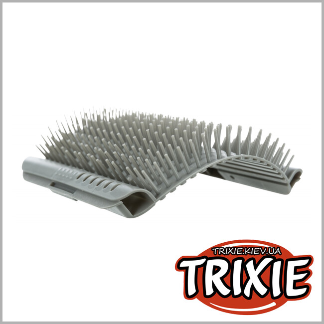 ТРИКСИ Украина - Массажная щетка с креплением на угол Trixie Corner Massage Brush (8*13см, серая)