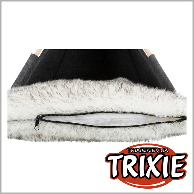 ТРИКСИ Украина - Лежак-вигвам Tipi-TRIXIE (войлок, 55х65х55см,антрацит)