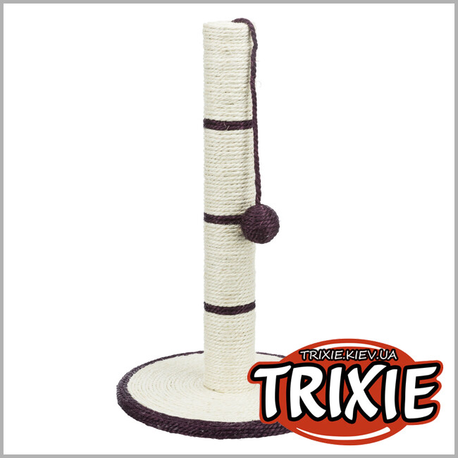 ТРІКСІ Україна - Дряпка-стовпчик для котів Trixie 4309 з іграшкою на мотузці сизаль 31х50 см