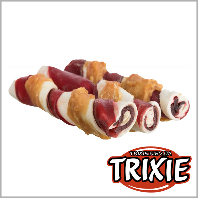 ТРИКСИ Украина - Жевательные палочки для собак TRIXIE - Denta Fun Barbecue (курица барбекю 12см *3шт / 105g)