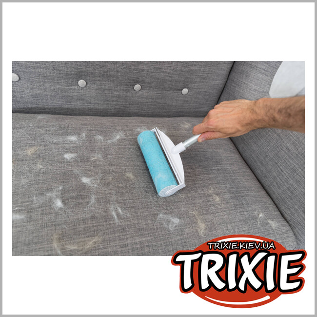 ТРИКСИ Украина - Моющийся валик от шерсти Trixie Lint Roller XXL (силикон 20*30 см)