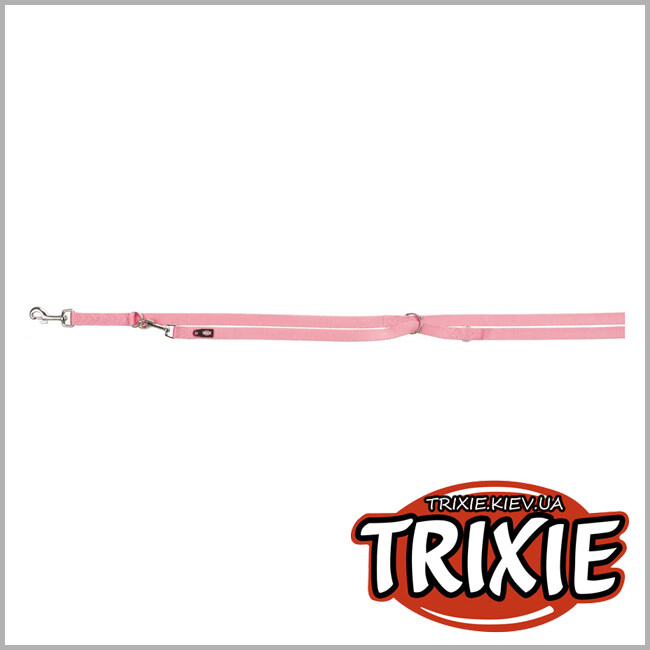 ТРИКСИ Украина - Поводок-перестежка Premium-TRIXIE (M–L: 2,00м/20мм, фламинго)