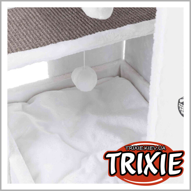 ТРИКСИ Украина - Домик-драпак Trixie 44721 "Maria" 58x58, высота 101см, светло-серый/,белый замша/сизаль