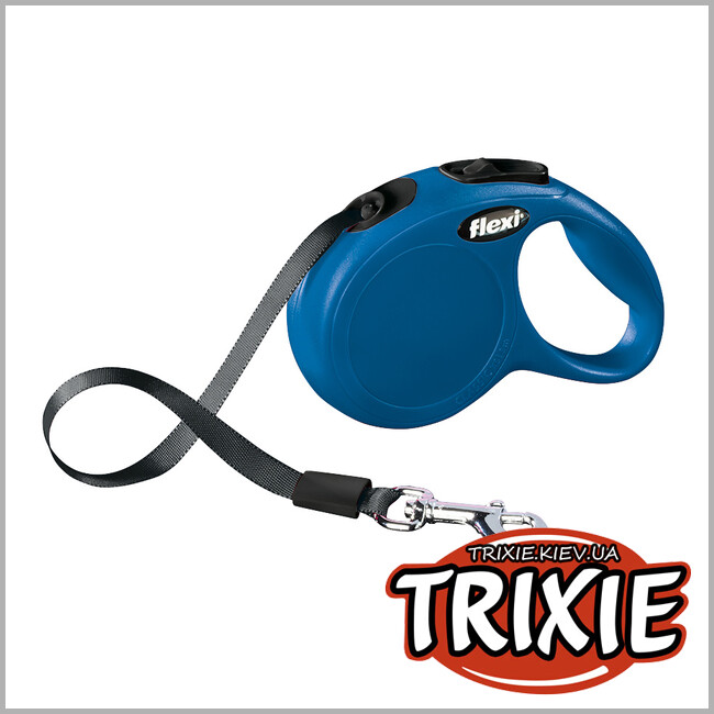 ТРИКСИ Украина - Флекси TRIXIE - New CLASSIC COMPACT (XS: 3м/до 12кг, синий)