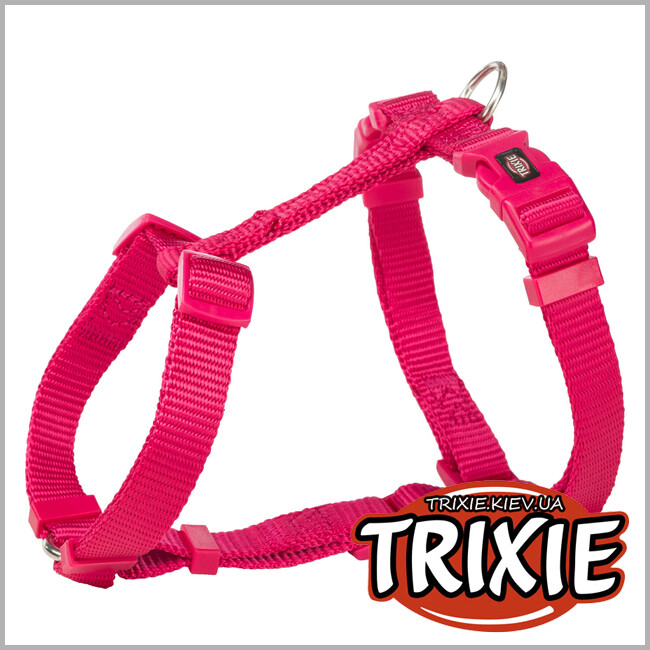 ТРИКСИ Украина - H-шлей для собак Trixie 203411 "Premium",M-L: 52-75см/20мм, фуксия