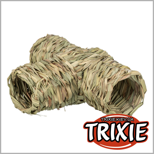 ТРИКСИ Украина - Игровой тоннель для хомяков Trixie 61127 (трава), 25х9х18см