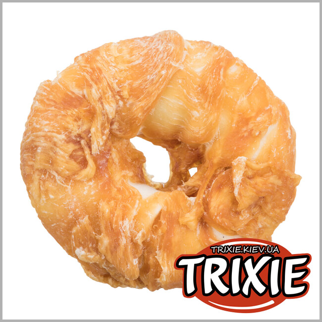 ТРИКСИ Украина - Лакомство для собак Trixie 313281 Denta Fun жевательное кольцо для чистки зубов с курицей 10 см/110г уп.100 шт. 11кг