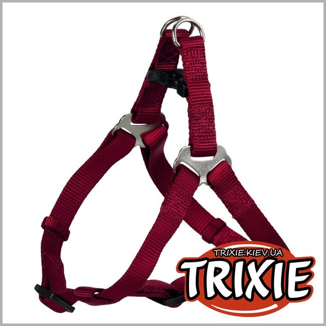 ТРІКСІ Україна - Шлей з підкладкою для собак TRIXIE - Premium (Розмір:80–100 см/25мм, Колір: бордо)