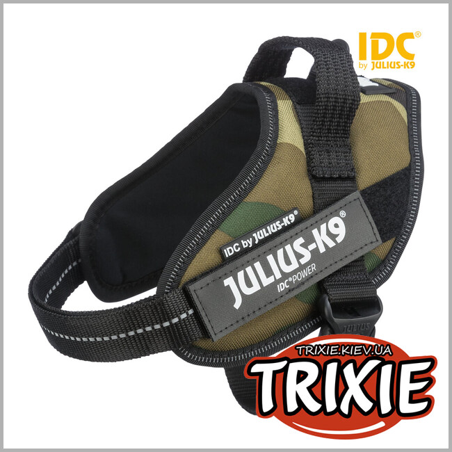 ТРИКСИ Украина - Шлейка тренировочная для щенков Trixie 14824 "Julius-K9® IDC", XS/Mini-Mini: 40-53см/22мм, камуфляж