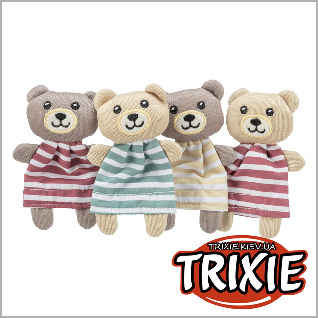 ТРІКСІ Україна - Іграшка для котів Trixie 45665 Ведмідь тканина з котячою м'ятою 12 см
