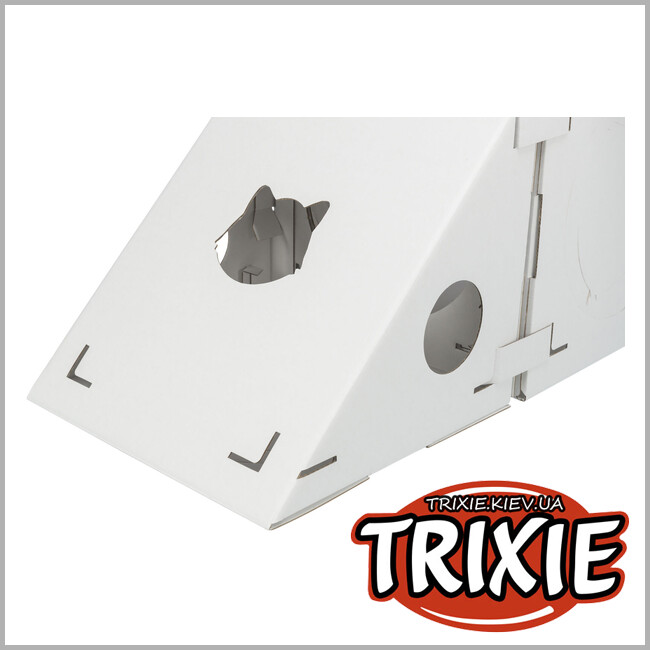 ТРИКСИ Украина - Домик-трансформер Trixie 48061 для кота "Finca Felice" (картон), 125х62х62см, белый