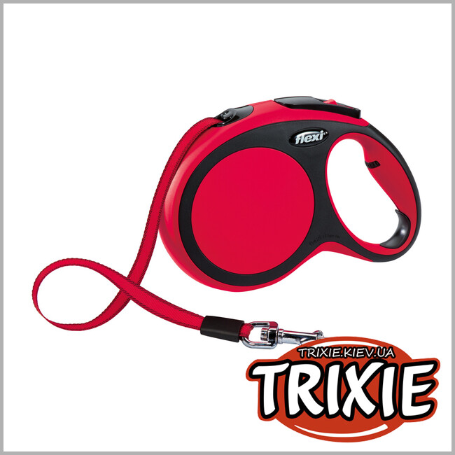 ТРИКСИ Украина - Флекси TRIXIE - New COMFORT (L: 8 м/50 кг, красный)