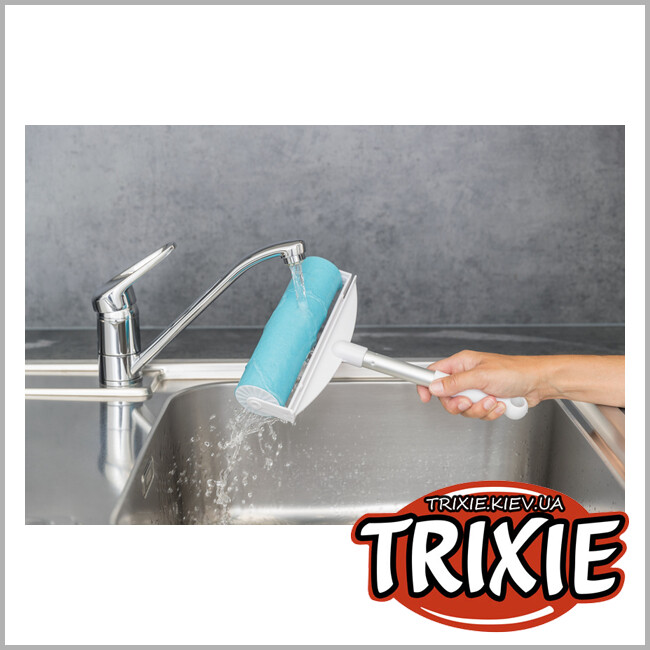 ТРИКСИ Украина - Моющийся валик от шерсти Trixie Lint Roller XXL (силикон 20*30 см)