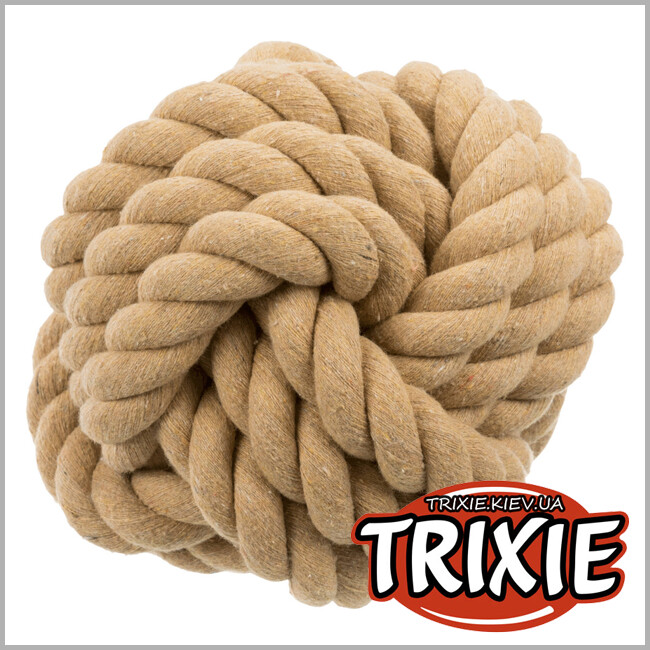 ТРИКСИ Украина - BE NORDIC мяч веревочный  Trixie Rope Ball for Dogs (хлопок 18 см)