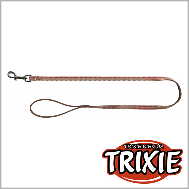 ТРИКСИ Украина - Поводок Native-TRIXIE ( Размер S–M: 1.00м/15мм, капучино, кожа)