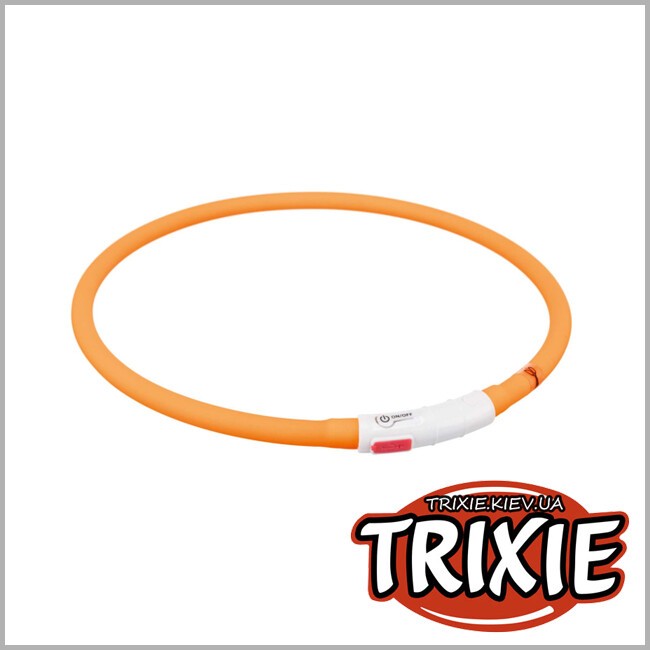 ТРИКСИ Украина - Светящийся USB ошейник для собак Trixie USB Flash Light Ring (70 cm*10 mm)