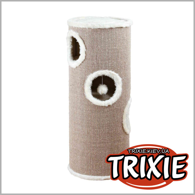 ТРІКСІ Україна - Драпак/будиночок-вежа Trixie 4338 "Edoardo", 100см,сіро-коричнев/крем