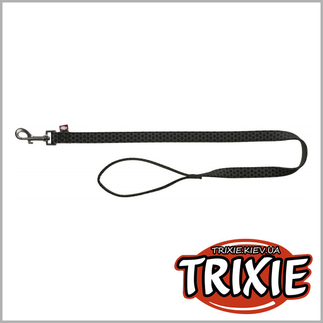 ТРИКСИ Украина -  Поводок Night Reflect - TRIXIE (Размер  M-L: 1.00 m/20 mm,черный )
