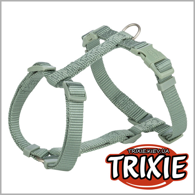 ТРІКСІ Україна - Шлея для собак Trixie 204934 Premium H-harnessL 60–87 см 25 мм світло-зелена