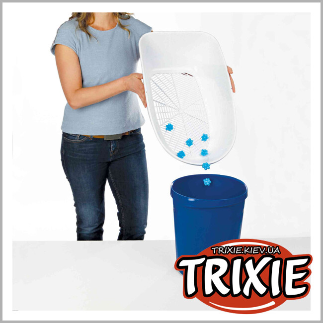 ТРІКСІ Україна - Туалет із розділеною системою Trixie Berto Hygienic separate (39*22*59cm блакитний/петрол/білий)