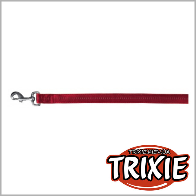 ТРІКСІ Україна - Поводок для собак TRIXIE - Elegance (Розмір: 1,20м/10мм, Колір: червоний, капрон)