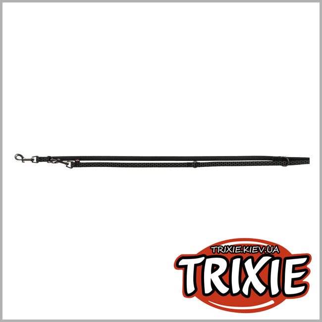 ТРИКСИ Украина - Поводок-перестежка Night Reflect - TRIXIE ( Размер XS–S:2.00 м/15 см,черный)
