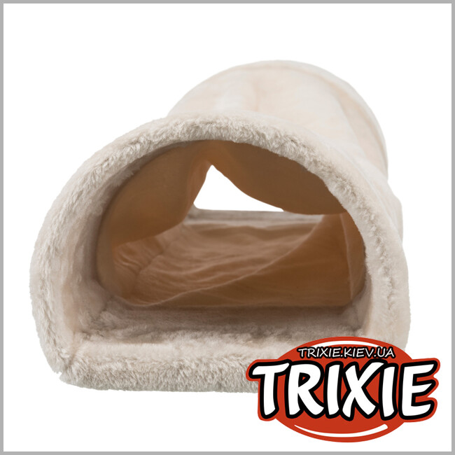 ТРИКСИ Украина - Мягкое место тоннель для кролика TRIXIE  (бежевый плюш 27*21*80 см)