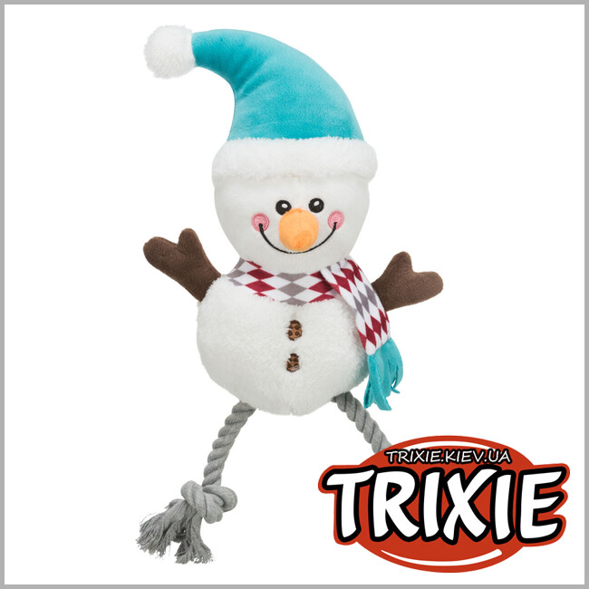 ТРИКСИ Украина - Рождественский снеговик Trixie 92572, плюш/хлопок, 41см