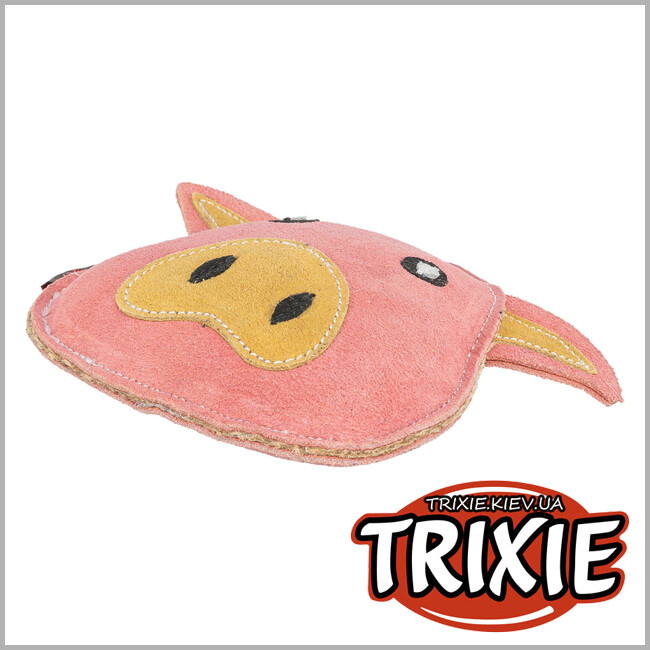 ТРИКСИ Украина - Игрушка для животных Trixie 35990 "Свинья" (кожа), 19см