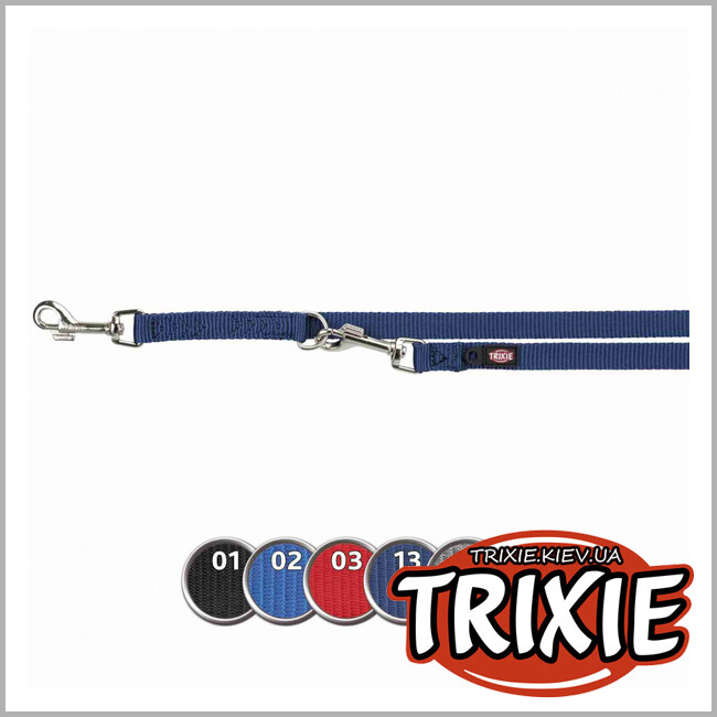 ТРИКСИ Украина - Поводок Premium длинный-TRIXIE (Размер M–L: 3.00м/20мм, индиго)
