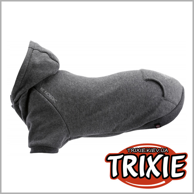 ТРИКСИ Украина - Пуловер для собак - BE NORDIC Hoodie Flensburg TRIXIE (Размер: S, серый)