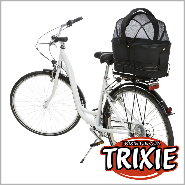 ТРІКСІ Україна - Кошик для велоперевезень тварин Trixie 13118 для широкого багажника, 29х42х48см,чорний