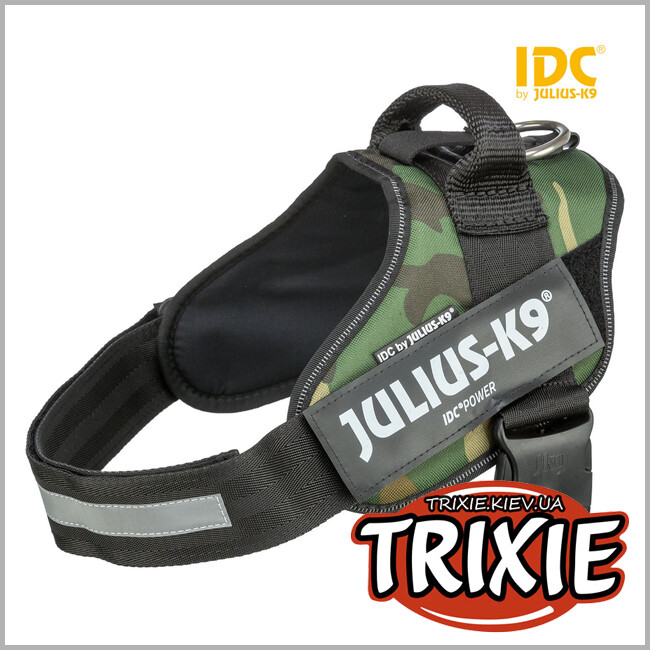 ТРИКСИ Украина - Шлейка тренировочная для собак Trixie 14854 "Julius-K9® IDC", L/1: 63-85см/50мм, камуфляж