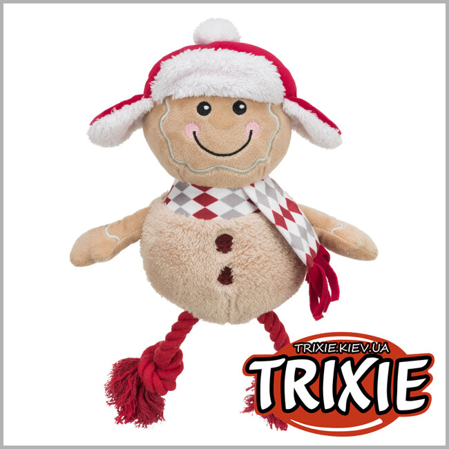 ТРИКСИ Украина - Рождественская фигурка пряника Trixie 92575, плюш/хлопок, 34см