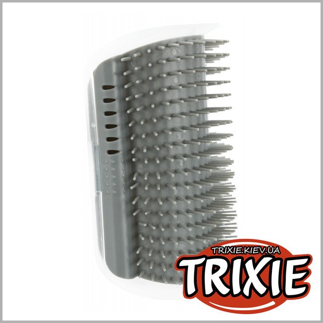 ТРИКСИ Украина - Массажная щетка с креплением на угол Trixie Corner Massage Brush (8*13см, серая)